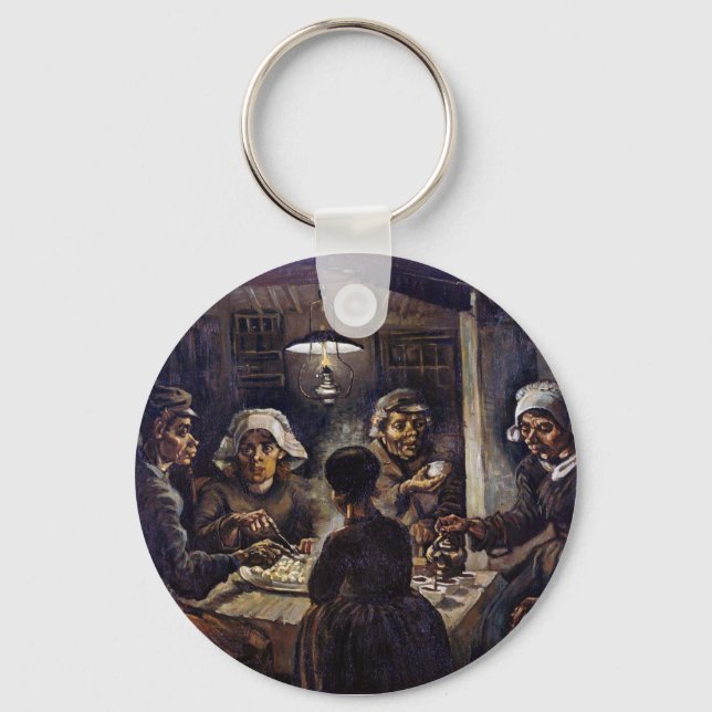 Vincent Van Gogh The Potato Eaters Fine Art Keychain (Front)