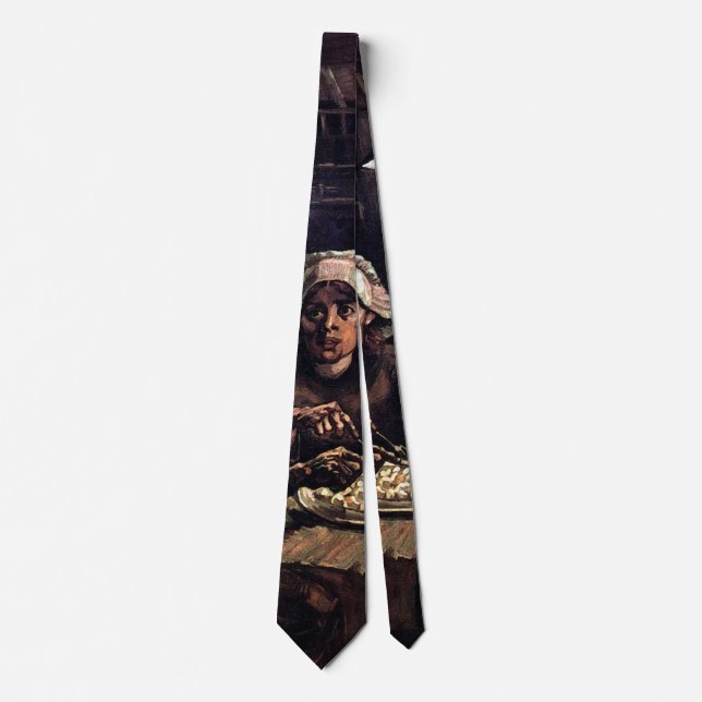 Vincent Van Gogh - The Potato Eaters Fine Art Neck Tie (Front)
