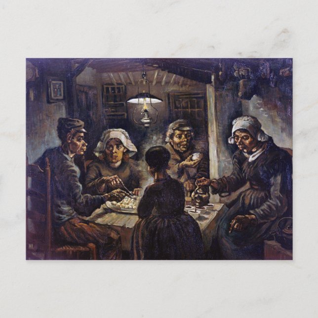 Vincent Van Gogh The Potato Eaters Fine Art Postcard (Front)