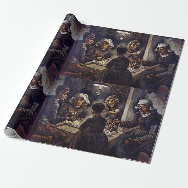 Vincent Van Gogh The Potato Eaters Fine Art Wrapping Paper (Unrolled)