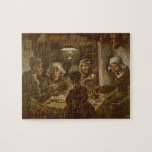 Vincent van Gogh - The Potato Eaters Jigsaw Puzzle<br><div class="desc">The Potato Eaters (1885) by Vincent van Gogh is a vintage Post Impressionism fine art daily life painting and is considered one of van Gogh's first great works of art. Van Gogh said he wanted to depict peasants as they really were. He deliberately chose coarse and ugly models, thinking that...</div>