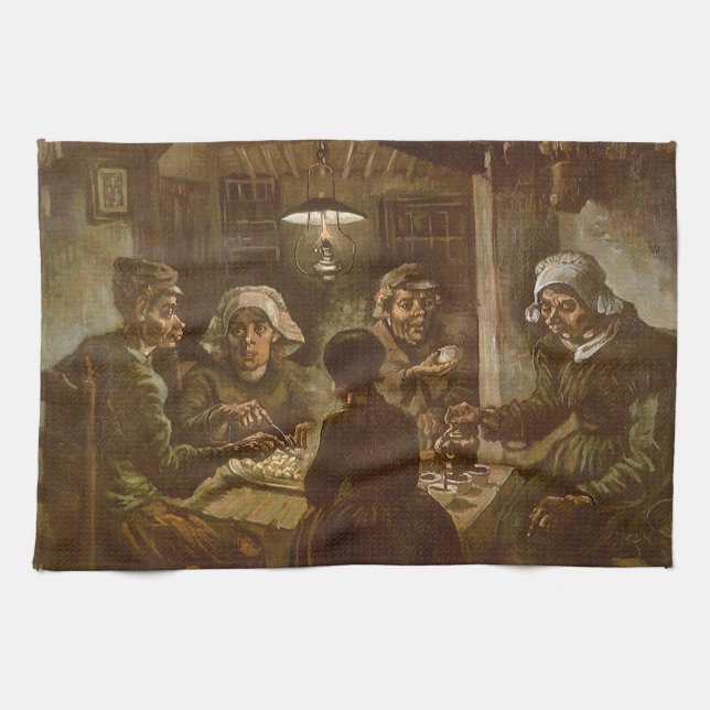 Vincent van Gogh - The Potato Eaters Kitchen Towel (Horizontal)