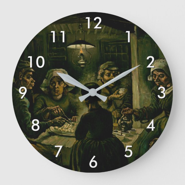 Vincent van Gogh - The Potato Eaters Large Clock (Front)