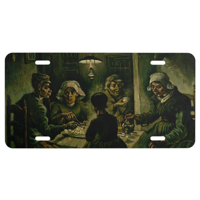 Vincent van Gogh - The Potato Eaters License Plate (Front)