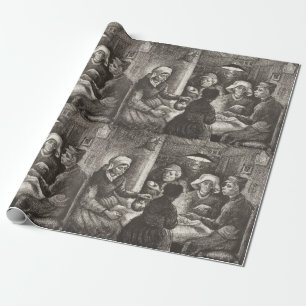 Vincent Van Gogh The Potato Eaters lithograph Wrapping Paper