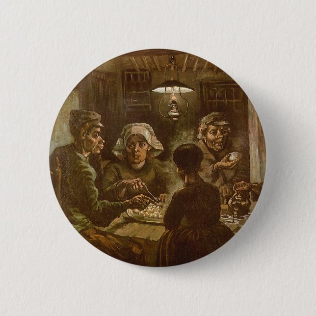 Vincent van Gogh - The Potato Eaters Pinback Button (Front)