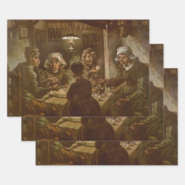 Vincent van Gogh - The Potato Eaters Wrapping Paper Sheets (Set)