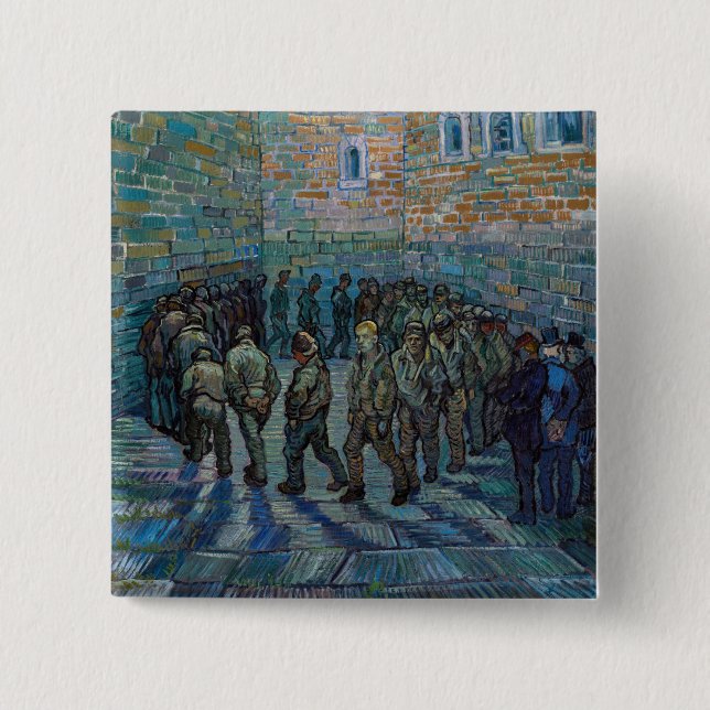 Vincent van Gogh - The Prison Courtyard Button (Front)