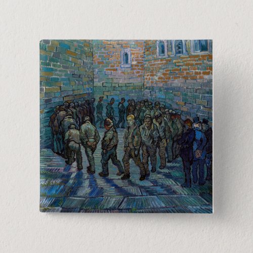 Vincent van Gogh _ The Prison Courtyard Button