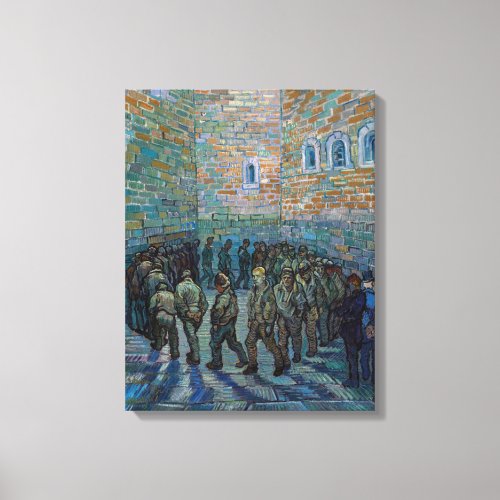 Vincent van Gogh _ The Prison Courtyard Canvas Print