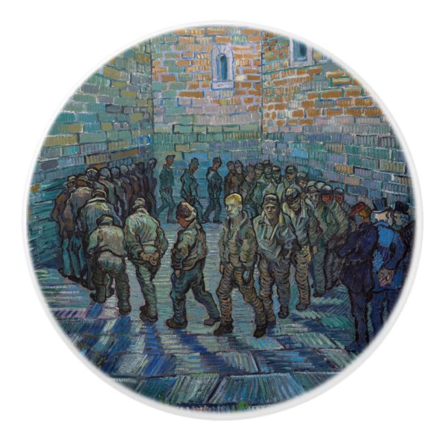 Vincent van Gogh - The Prison Courtyard Ceramic Knob (Front)