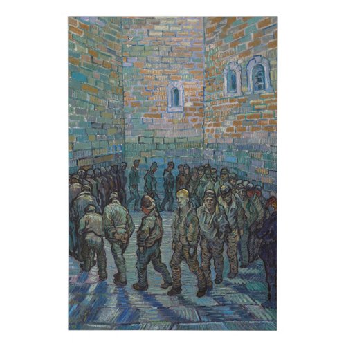 Vincent van Gogh _ The Prison Courtyard Faux Canvas Print