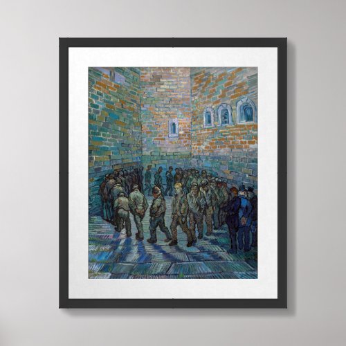 Vincent van Gogh _ The Prison Courtyard Framed Art