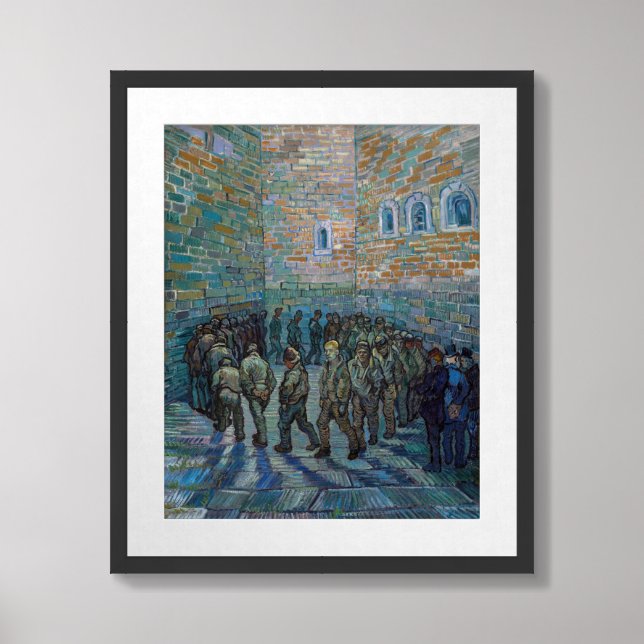 Vincent van Gogh - The Prison Courtyard Framed Art (Framed Front)