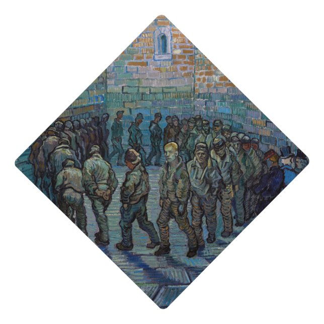 Vincent van Gogh - The Prison Courtyard Graduation Cap Topper (Front)