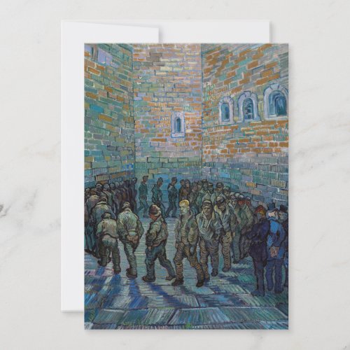 Vincent van Gogh _ The Prison Courtyard Invitation