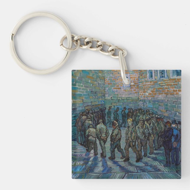 Vincent van Gogh - The Prison Courtyard Keychain (Front)