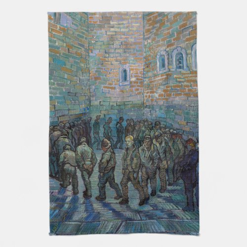 Vincent van Gogh _ The Prison Courtyard Kitchen Towel