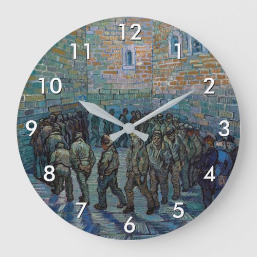 Vincent van Gogh _ The Prison Courtyard Large Clock