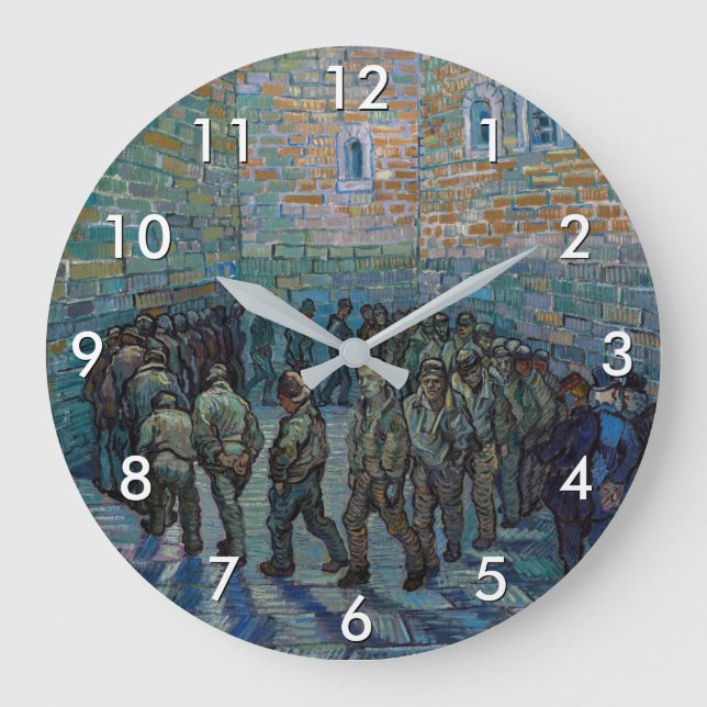 Vincent van Gogh - The Prison Courtyard Large Clock (Front)