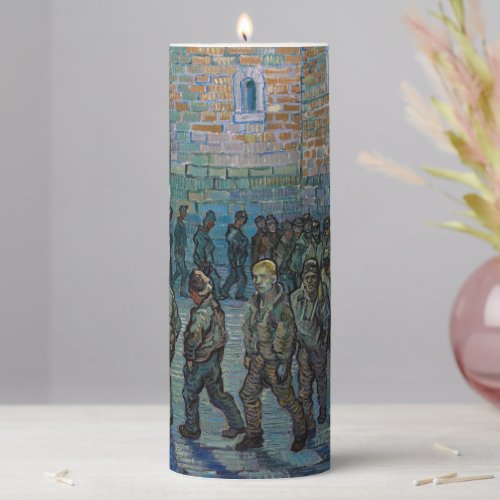 Vincent van Gogh _ The Prison Courtyard Pillar Candle