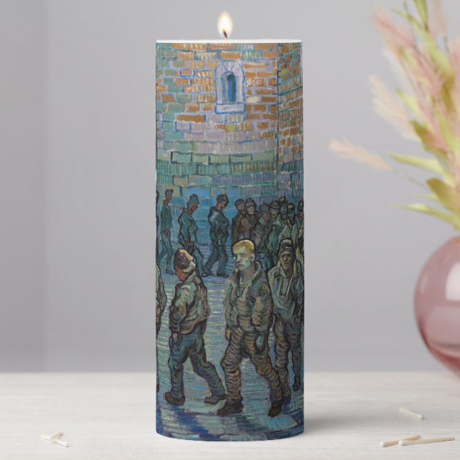 Vincent van Gogh - The Prison Courtyard Pillar Candle (In Situ)