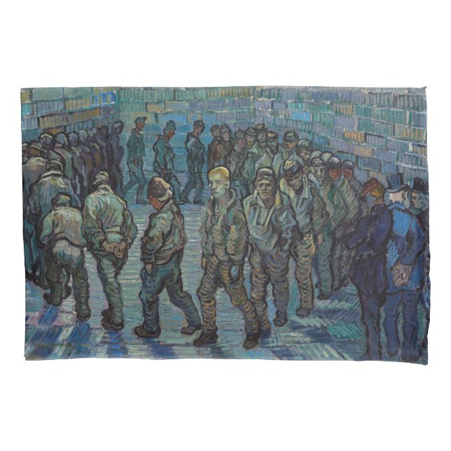 Vincent van Gogh - The Prison Courtyard Pillow Case (Front)
