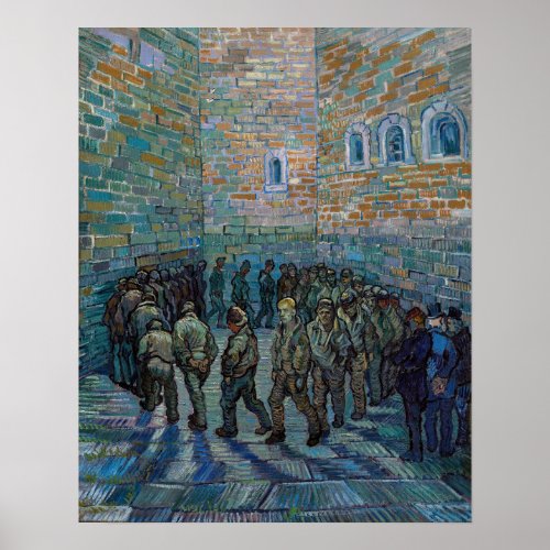 Vincent van Gogh _ The Prison Courtyard Poster