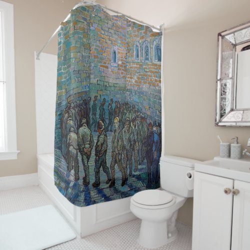 Vincent van Gogh _ The Prison Courtyard Shower Curtain
