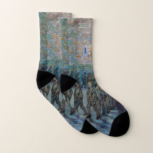 Vincent van Gogh _ The Prison Courtyard Socks
