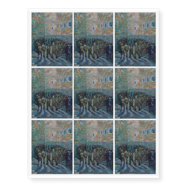 Vincent van Gogh - The Prison Courtyard Temporary Tattoos (Front)