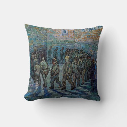 Vincent van Gogh _ The Prison Courtyard Throw Pillow