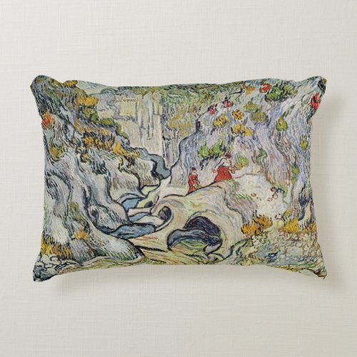 Vincent van Gogh  The ravine of the Peyroulets Decorative Pillow