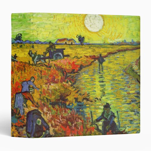 Vincent van Gogh _ The Red Vineyard 3 Ring Binder