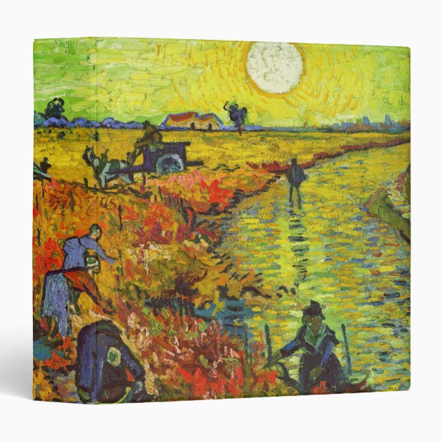 Vincent van Gogh - The Red Vineyard 3 Ring Binder (Front/Spine)