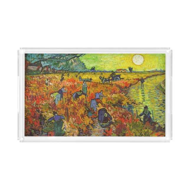Vincent van Gogh - The Red Vineyard Acrylic Tray (Front)