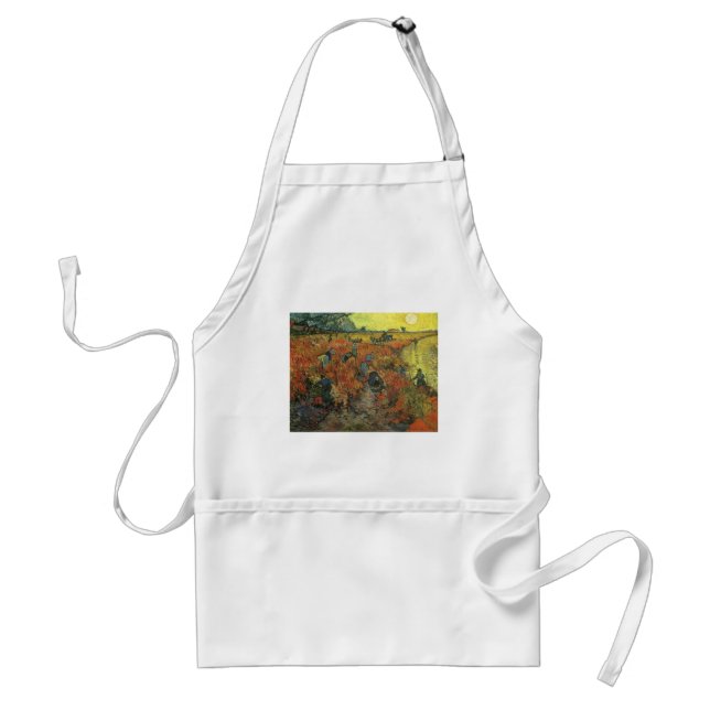 Vincent van Gogh - The Red Vineyard Adult Apron (Front)