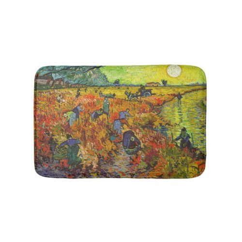 Vincent van Gogh _ The Red Vineyard Bath Mat