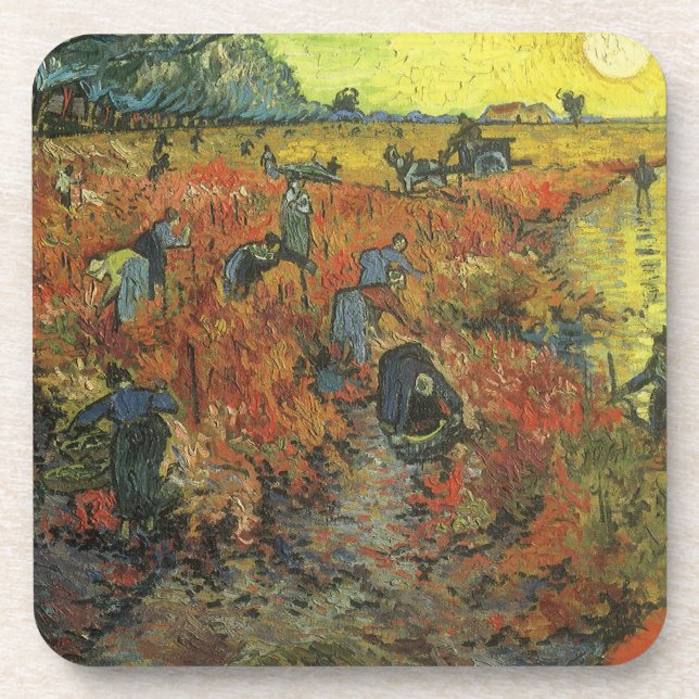 Vincent van Gogh - The Red Vineyard Beverage Coaster (Front)