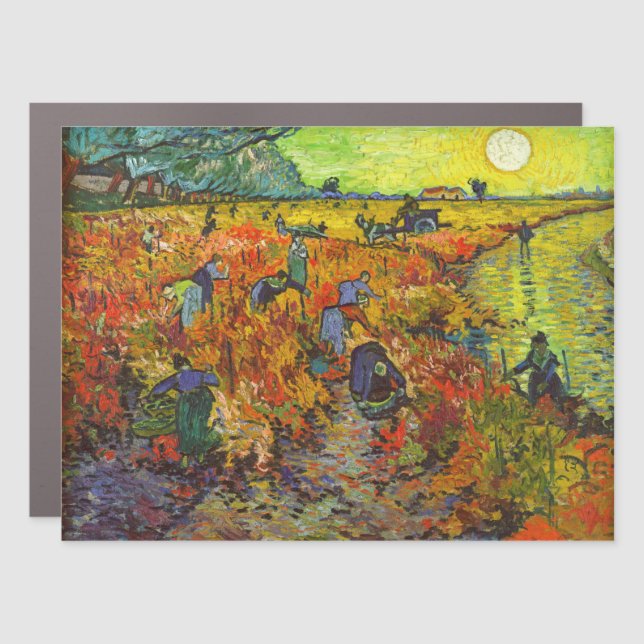 Vincent van Gogh - The Red Vineyard Car Magnet (Front)