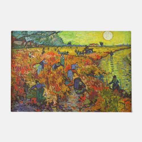 Vincent van Gogh _ The Red Vineyard Doormat