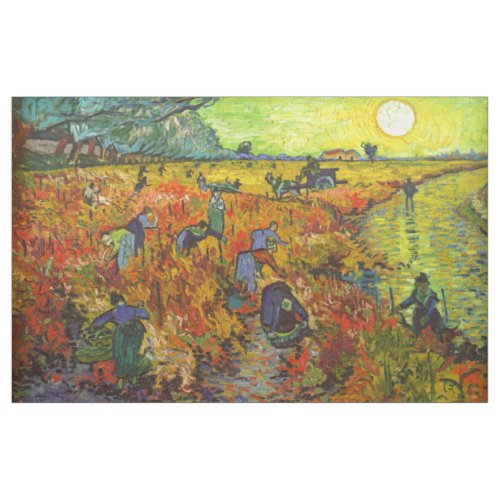 Vincent van Gogh _ The Red Vineyard Fabric