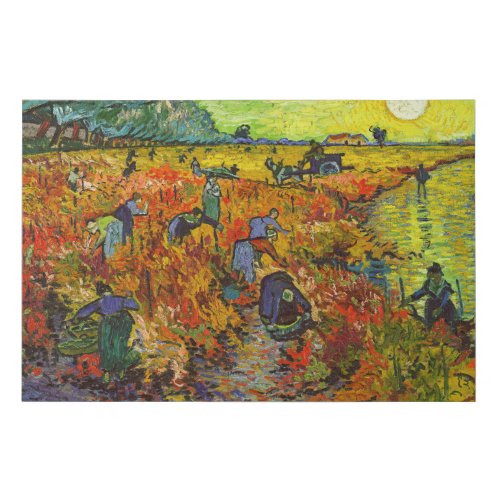 Vincent van Gogh _ The Red Vineyard Faux Canvas Print