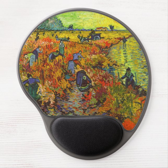Vincent van Gogh - The Red Vineyard Gel Mouse Pad (Front)
