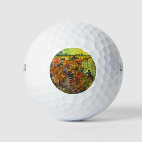 Vincent van Gogh _ The Red Vineyard Golf Balls