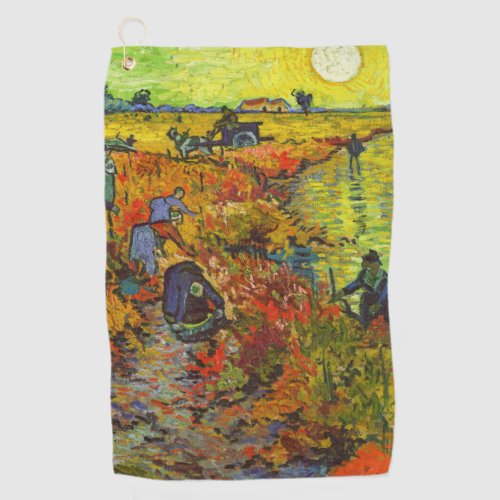 Vincent van Gogh _ The Red Vineyard Golf Towel