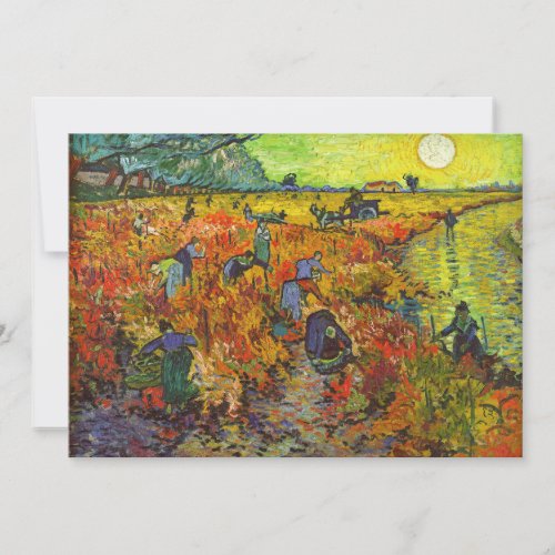 Vincent van Gogh _ The Red Vineyard Invitation