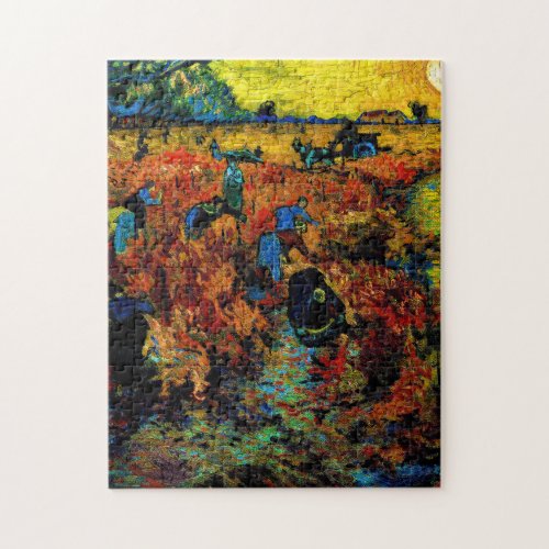 Vincent Van Gogh The Red Vineyard  Jigsaw Puzzle