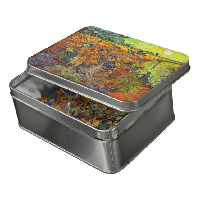 Vincent van Gogh - The Red Vineyard Jigsaw Puzzle (Lid Open)