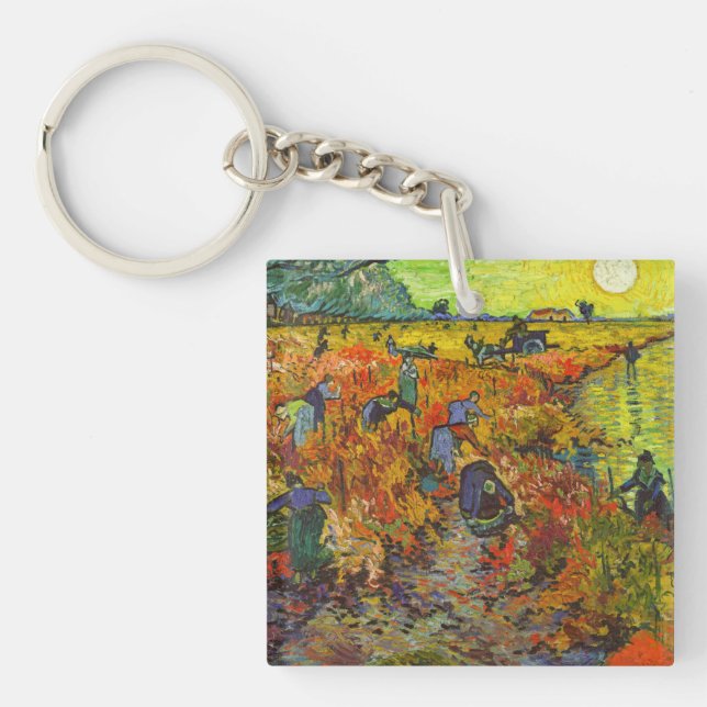 Vincent van Gogh - The Red Vineyard Keychain (Front)